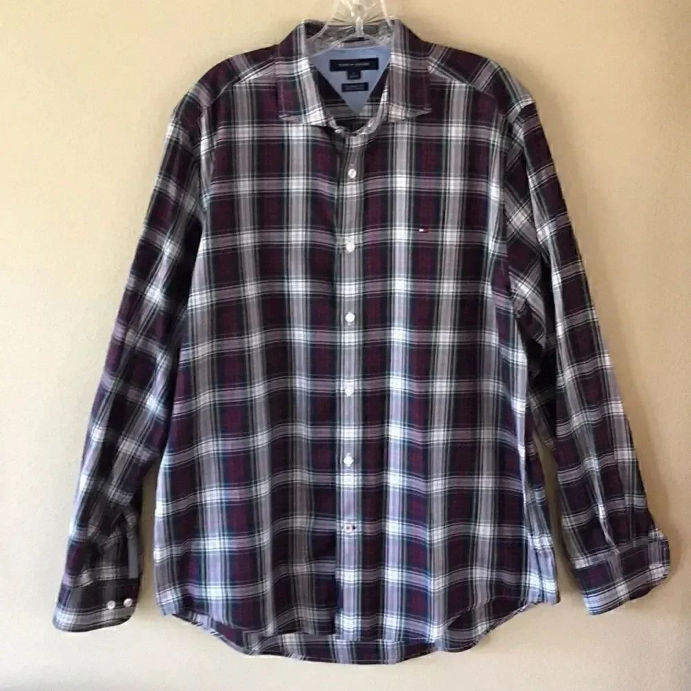 Tommy Hilfiger Mens Plaid Shirt